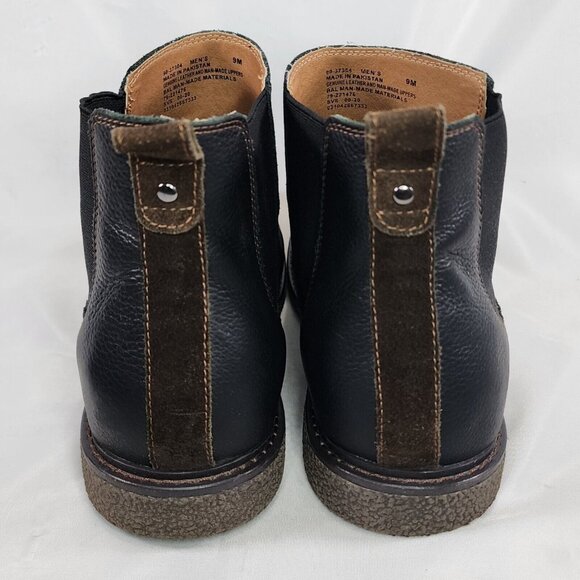 Dockers Florsheim Leather Slip On Ankle Boots Black Classic Anti Slip Size Men 9 - Picture 7 of 9